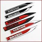 NEW PAIR BRABUS BLADE FENDER Badge Front Emblem 3D Metal RED SILVER BLACK RED