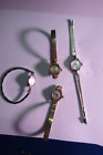 VINTAGE WATCH LOT OF 4 LADIES BULOVA WATCHES FOR PARTS/REPAIR #12