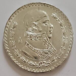 1967 Mexico Peso; Un Peso; KM # 459; Silver; Very Nice; Estados Unidos Mexicanos