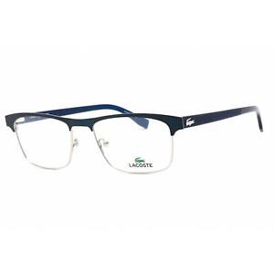 Lacoste Unisex Eyeglasses Matte Blue Rectangular Frame Clear Lens L2198 424