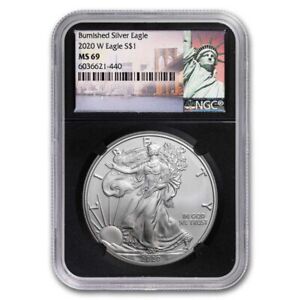 2020-W Burnished American Silver Eagle MS-69 NGC