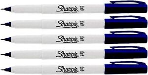 Sharpie Permanent Markers, Ultra Fine Point, 5-Count (NAVY BLUE INK)