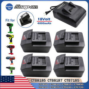 For Snap on 18V Battery CTB8185 CTB8187 CTB7185 CT8850 CT8815 4Ah CTC720 Charger