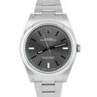 MINT Rolex Oyster Perpetual 39mm RHODIUM Stainless Steel Automatic Watch 114300