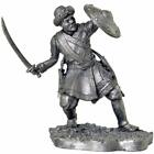 Mongol with a saber.Tin toy soldier 54mm miniature statue.metal sculpture