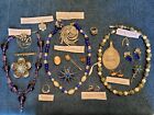VINTAGE ESTATE JEWELRY LOT B-MIRIAM HASKELL-AVON-3 PC. STERLING-2 PC. GOLD FILL