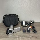 Sony Handycam Portable Video Recorder DCR-SX41 8GB Camcorder Case Silver Tested