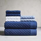 New ListingSignature Soft Textured 8 Piece Towel Set, Blue