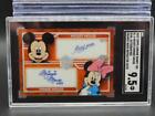 New Listing2023 Topps Chrome Disney Mickey Minnie Mouse Dual Auto Orange Wave 10/25 SGC 9.5