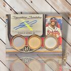 New Listing2023 Topps Museum Collection Ronald Acuna Jr Triple Signature Swatches Auto /50