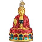 Old World Christmas Glass Blown Ornament, Red Buddha (With OWC Gift Box)
