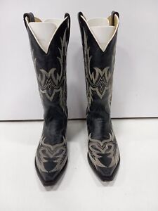 Men’s Stetson Tina Flame Pita Embroidery Western Boots Sz 12