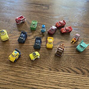Disney Pixar Cars Mini Racers Die Cast Vehicles Mattel Lot of 15 Cars