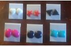 Color Fashion Earrings Plastic! Non-metallic Hypoallergenic! Beautiful! LOT OF 6