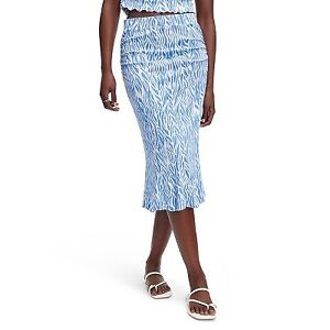 Women's A-Line Sea Twig Blue Skirt - DVF