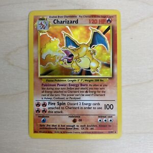 Rare Pokémon TCG Charizard Base Set 4/102 Holo Unlimited Holo Rare
