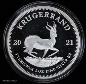 2021 South Africa Krugerrand 2 oz .999 Proof Silver Coin in OGP