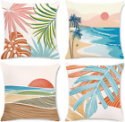 New ListingModern Tropical Hawaii Pillow Covers 20X20 Inch Set of 4 Outdoor Palm Leaves Dec