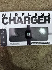 Tech2 3 in 1 Wireless Charging Pad with Adapter Qi-Enabled For Apple