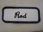 ROD USED EMBROIDERED VINTAGE SEW ON NAME PATCH TAGS ASSORTED COLORS