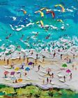 Modern Abstract Handpainted High Quality Art Oil Painting Summer beach On Canvas