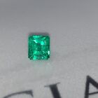 GIA Certified Colombian Emerald Vivid Green 4.95x4.48 MM