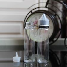 100 pcs 60ml 2 OZ PET Plastic Dropper Bottles Wide Mouth Long Liquid Juice Oil