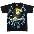 Vintage American Thunder Jesus Lightning AOP T-Shirt L 90s