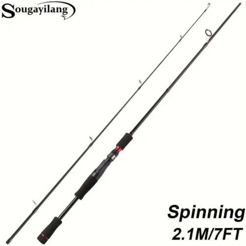 Sougayilang 7FT 2-section Fishing Rod (Lightweight) (Red)