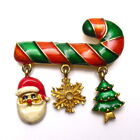 Vintage Signed Tara Enamel Christmas Charm Brooch Pin