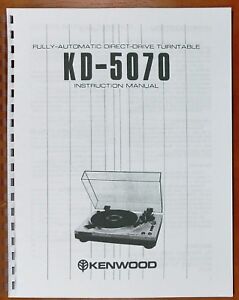 Kenwood KD-5070 Turntable Owners Manual