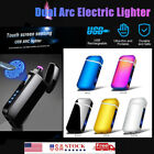 Electric Lighter USB Rechargeable Dual Arc Flameless Windproof Electric Plasma