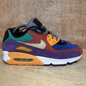 Nike Air Max 90 Viotech Multicolor Suede Shoes Sneakers CD0917-600 Men Size 10.5