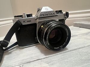 New ListingTested ASAHI PENTAX K1000 w/ CASE 35mm SLR FILM CAMERA LENS SMC Pentax 55mm