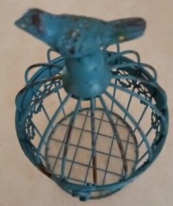 Decorative Birdcage - Shabby Chic - Teal - Metal - 11