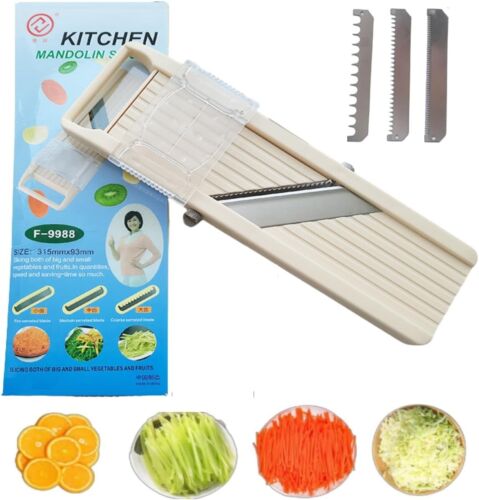 Mandoline Slicer with Stainless Steel Blades Slicer Kitchen Vegetable Chopper