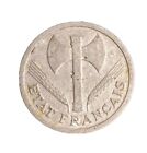France, French Etat Francais 2 Franc coin, 1943,, KM #904.2