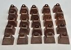 Lot of 25 Vintage Working Small Cow Bells Metallic Copper Color 1