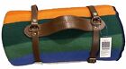 ❤️ NWT PENDLETON National Parks Crater Lake Throw Leather Carrier Wool 54