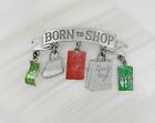 Vintage JJ Jonette Silver Born To Shop Pin Brooch 2.5