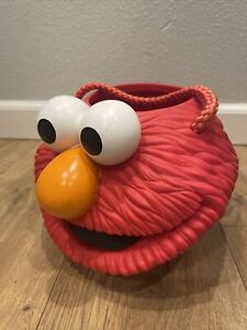 Vintage 1997 Elmo Hard Plastic Halloween Bucket Pail Sesame Street