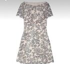 Tory Burch Lacy Summer Dress Moonrise Issy Floral Motif Boat neckline Size 10