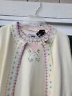 Storybook Knits M Sweater SET Pastels Ivory Hearts Easter Spring NWT