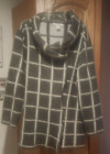 Ellen Tracy Wool Blend One Button Sweater Cardigan Coat Gray Plaid Women’s 3X
