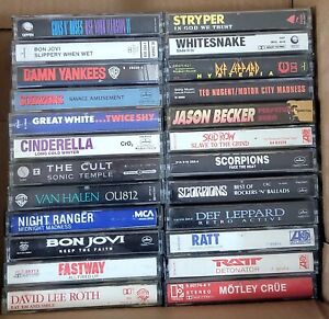New ListingGlam Metal & Hard Rock Cassette Tapes Lot of 24