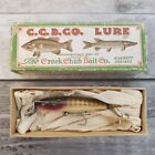 Vintage CCB Creek Chub Midget Pikie Minnow Wood Glass Eye Fishing Lure No. 2200
