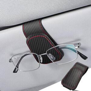 Carbon Fiber Truck Car Interior Sun Visor Sunglasses Clip Holder Car Accessories (For: 2023 Kia Rio)