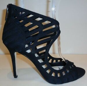 BCBG BCBGeneration Size 9 M DRITA Black Leather Heels Sandals New Womens Shoes