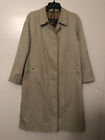 BURBERRYS’ Vintage Women’s Trench Coat Rain Jacket Stone Khaki UK Sz 14 Petite