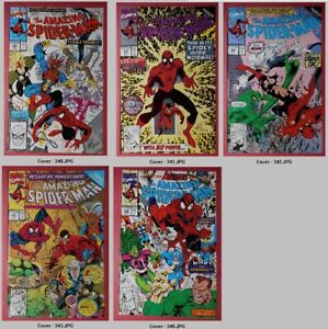 Marvel Comics - Amazing Spider-Man #340 to #343 & #348 - 5 Books - 1990 & 1991